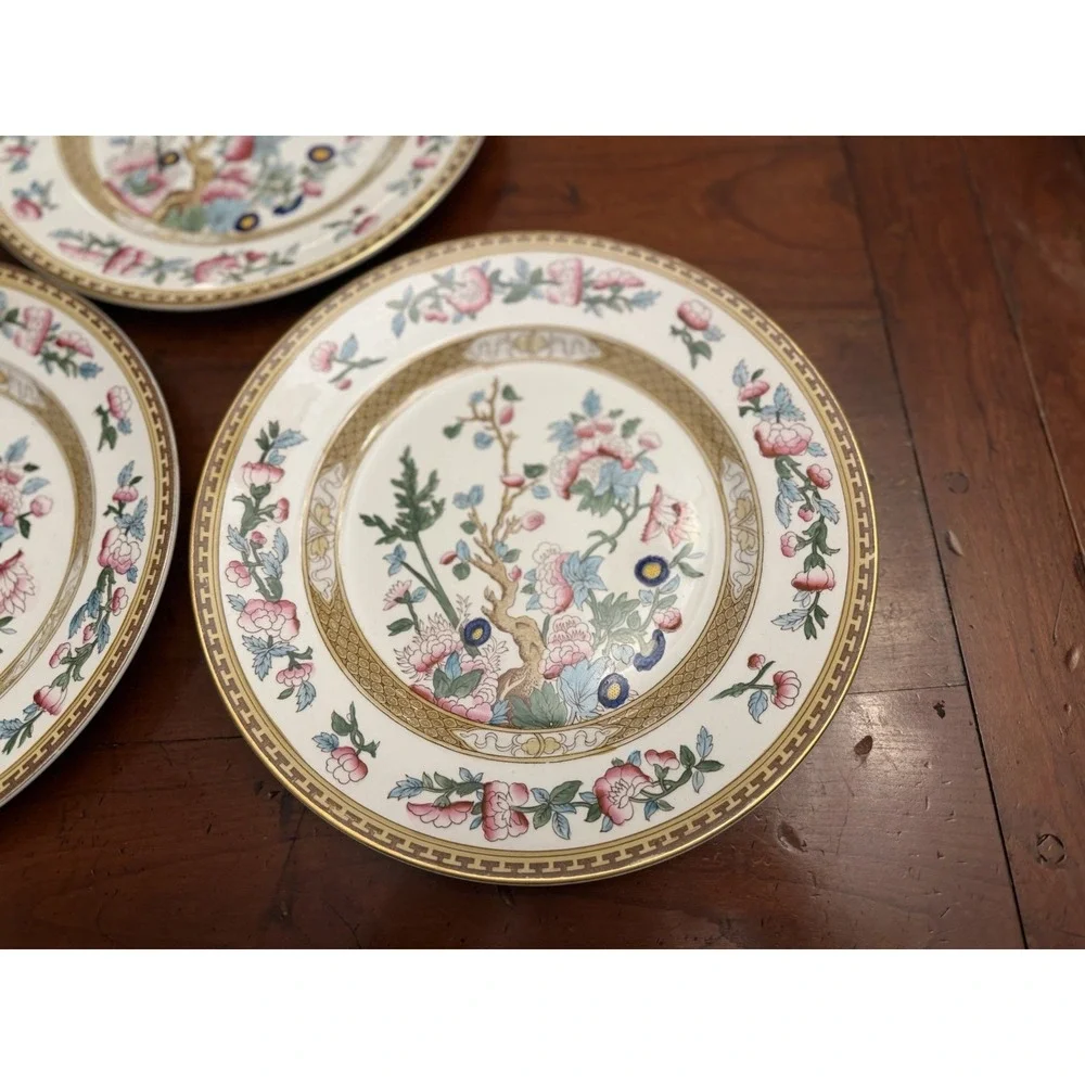 10 Antique S Hancock & Sons Indian Tree Plates 6664 Stoke On Trent England
